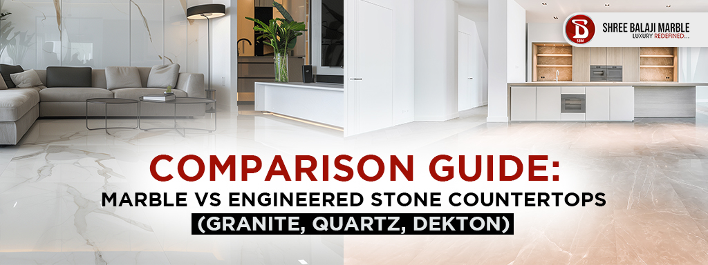 Comparison Guide: Marble vs Engineered Stone Countertops (Granite, Quartz, Dekton)